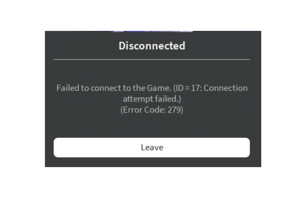 Lỗi 279 Roblox không kết nối được vào game