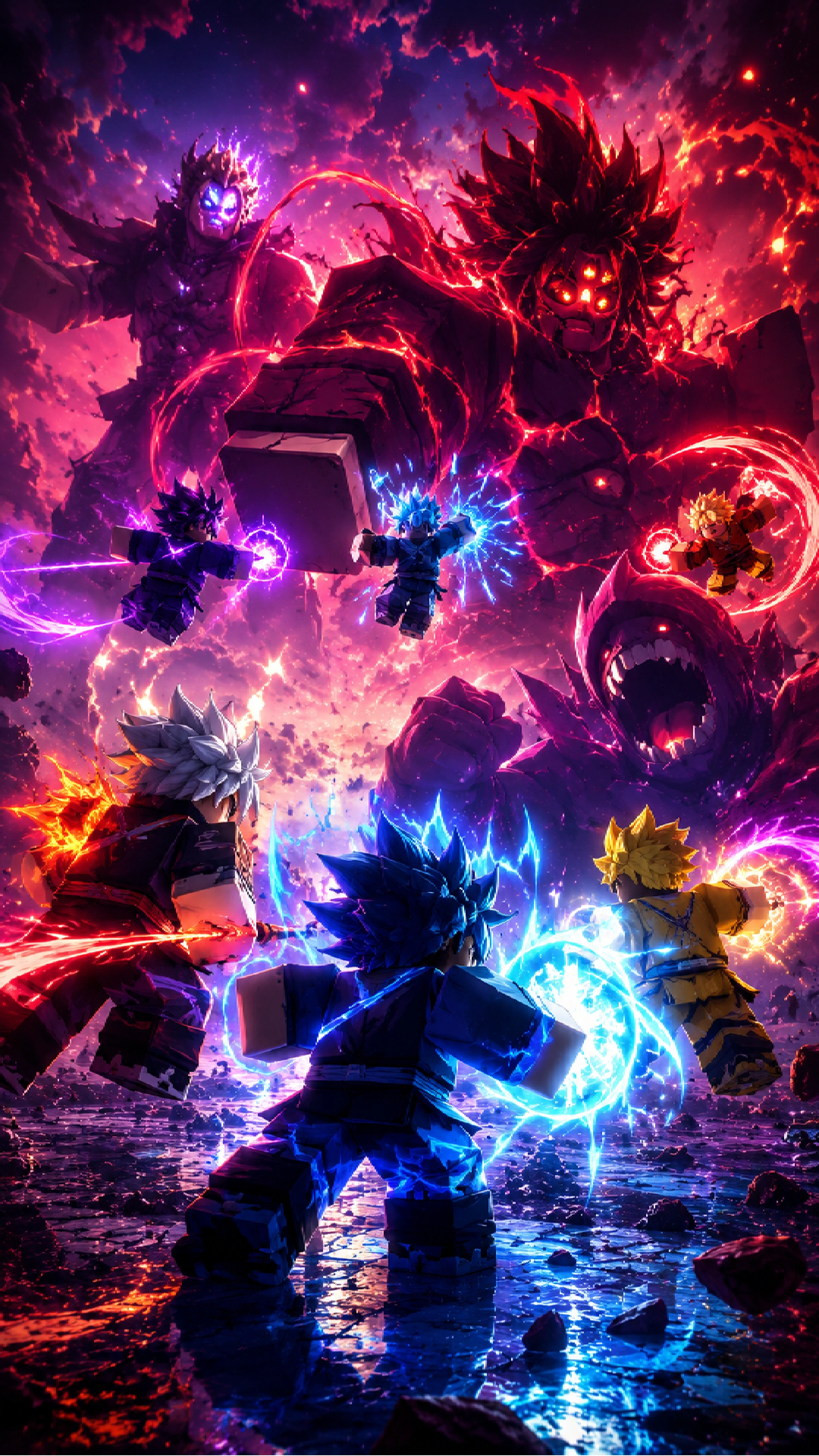 Hình nền điện thoại Roblox Anime Last Stand chiến đấu 4K