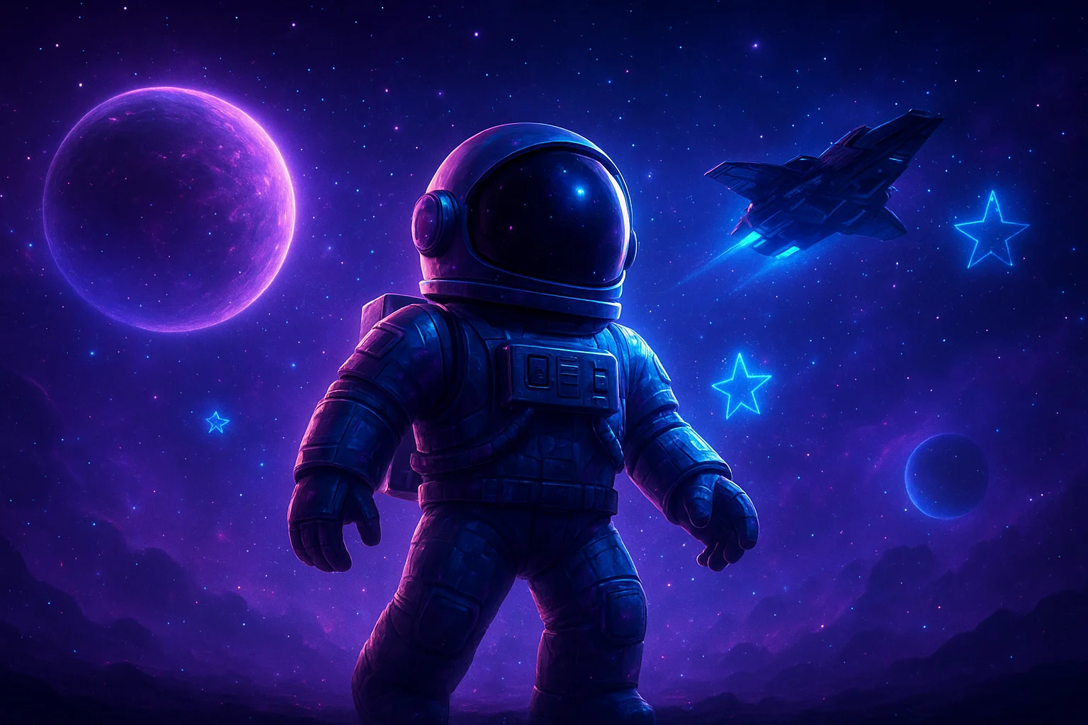 Hình nền máy tính Roblox không gian galaxy 4K