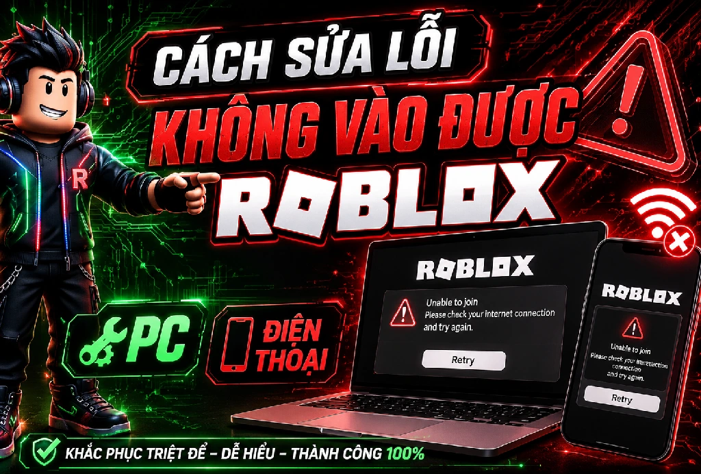 Cách sửa lỗi không vào được Roblox